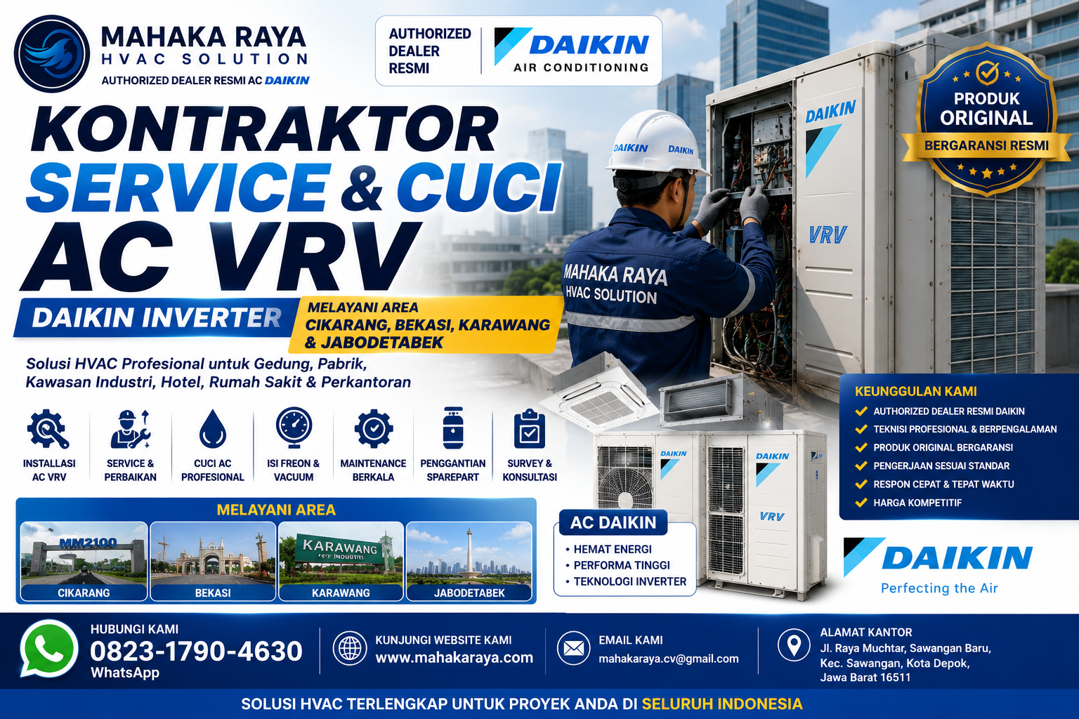 012-Kontraktor Service AC VRV DAIKIN Inverter