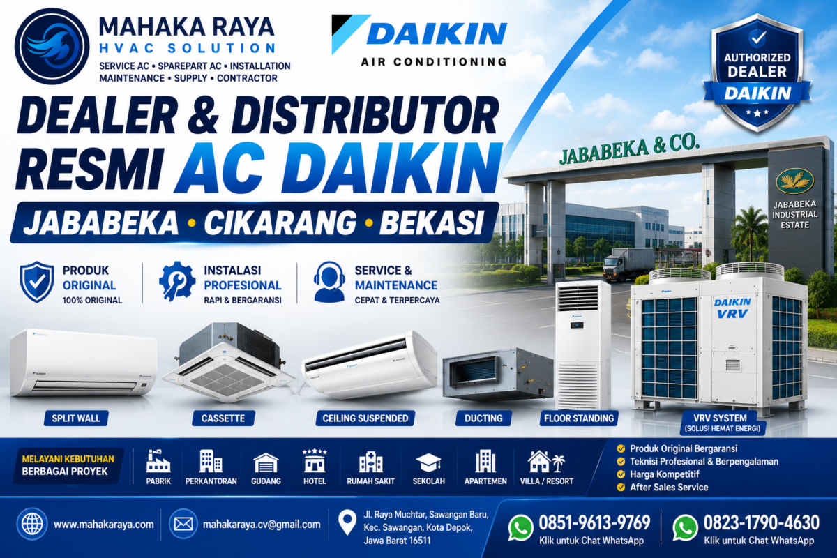 Dealer dan Distributor Resmi AC DAIKIN Jababeka Cikarang Bekasi