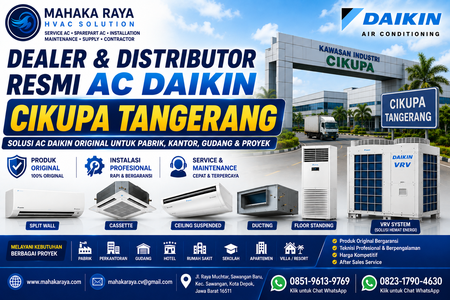 020-Dealer AC DAIKIN Cikupa Tangerang Mahaka Raya