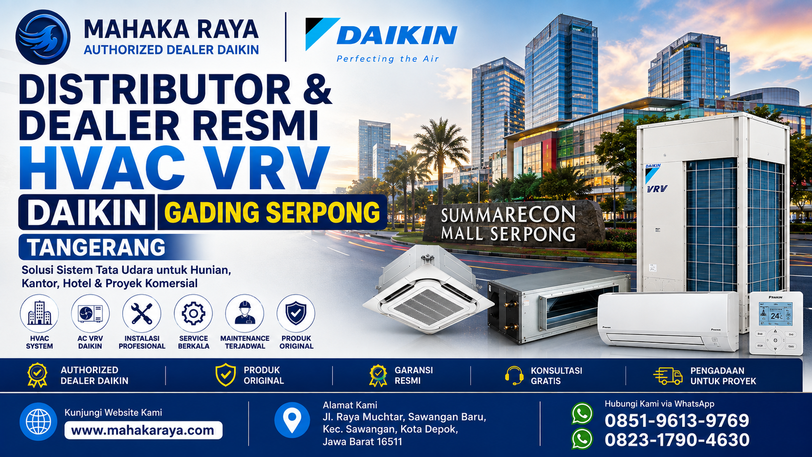 Distributor & Dealer Resmi HVAC VRV DAIKIN Gading Serpong