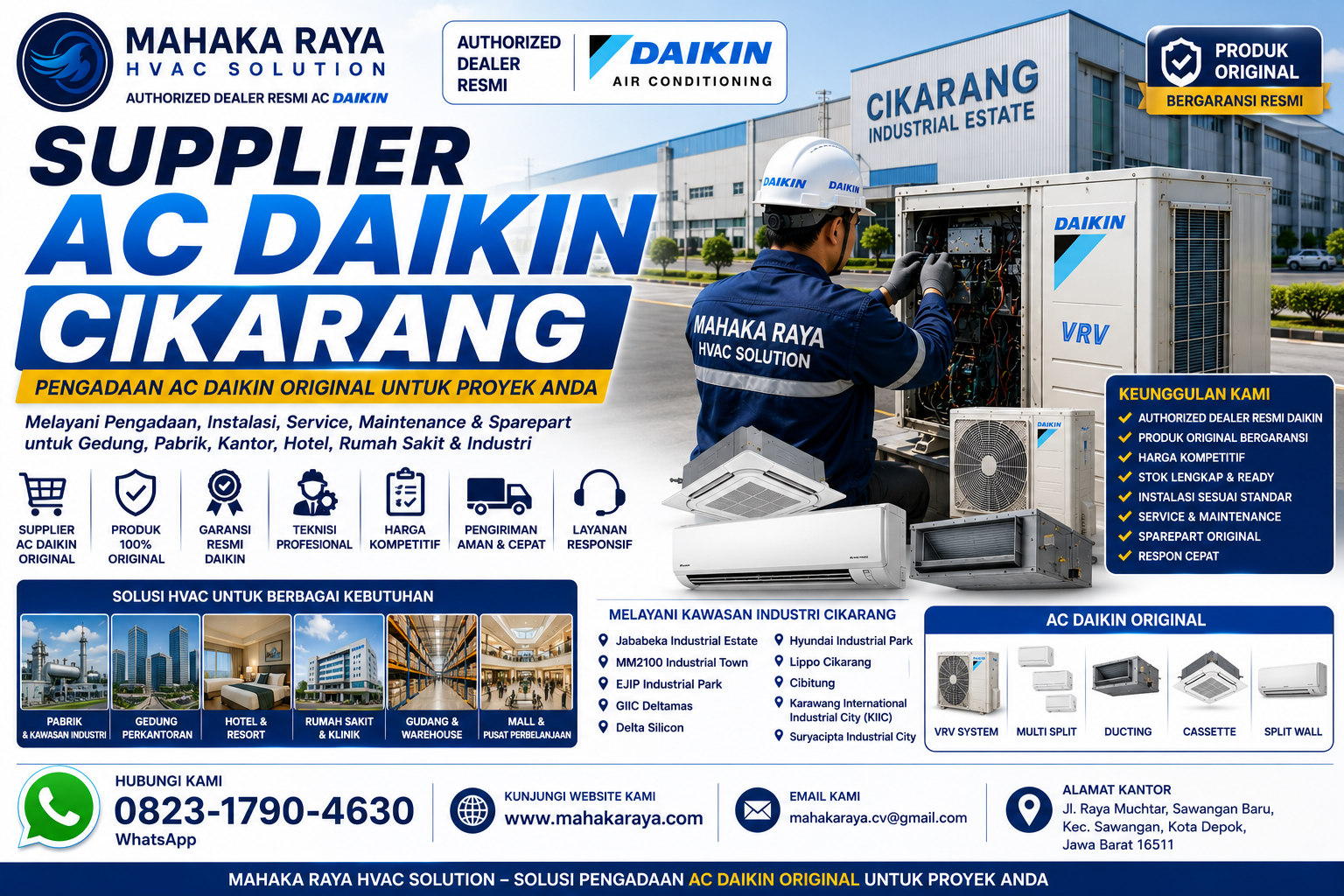 Supplier AC DAIKIN Jababeka