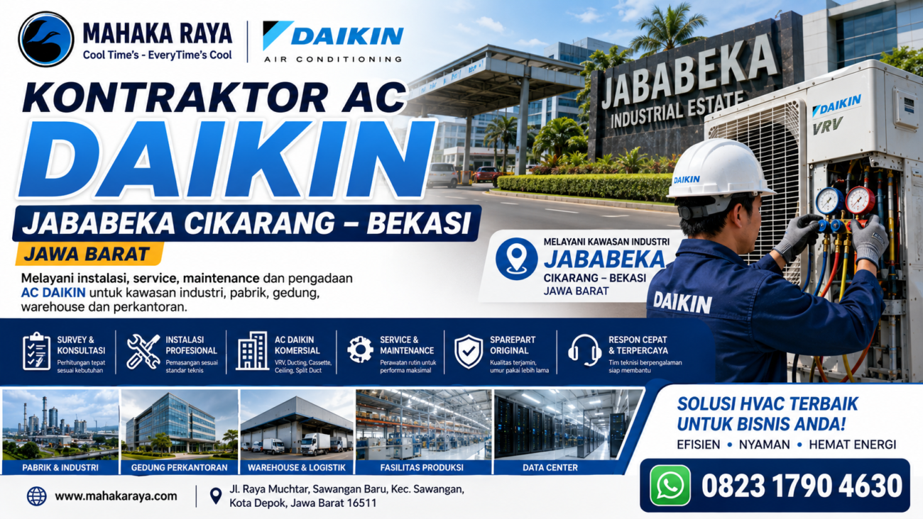 Kontraktor AC DAIKIN Jababeka Cikarang Bekasi
